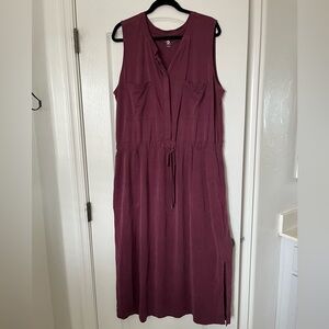 Loft Lou & Grey Sleeveless Maxi Dress - Berry Burgundy, XXL